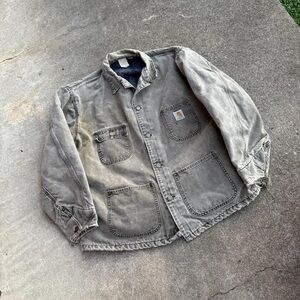 Vintage Thrashed and Faded Carhartt CB 142 Chore Jacket